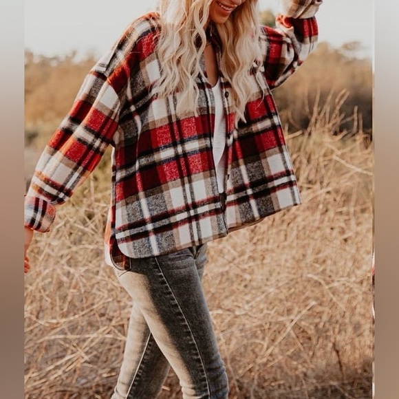 NWT FLAWLESS LIVERPOOL PLAID BUTTON DOWN SHACKET, Sz.S, BNWTIB - Picture 6 of 16